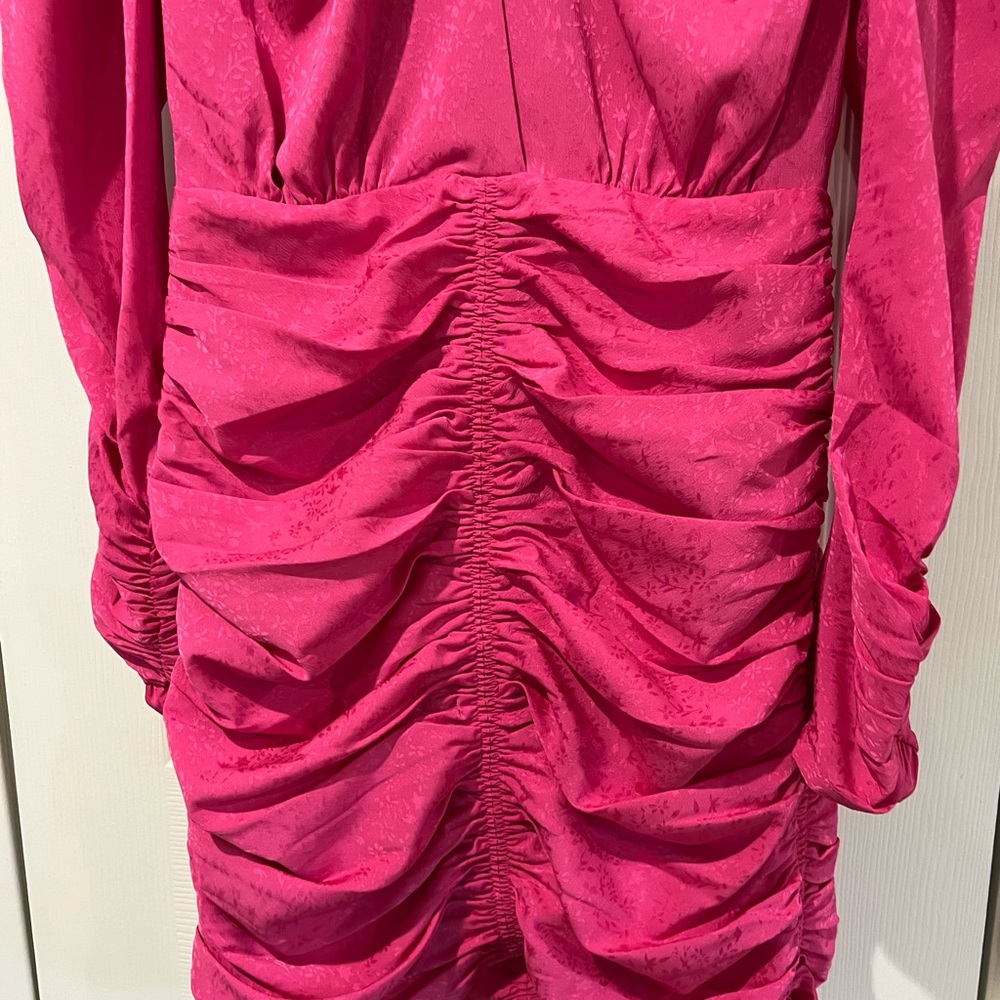 NWT Ronny Kobo Fuchsia Bow Dress (Size M) - Picture 5 of 10